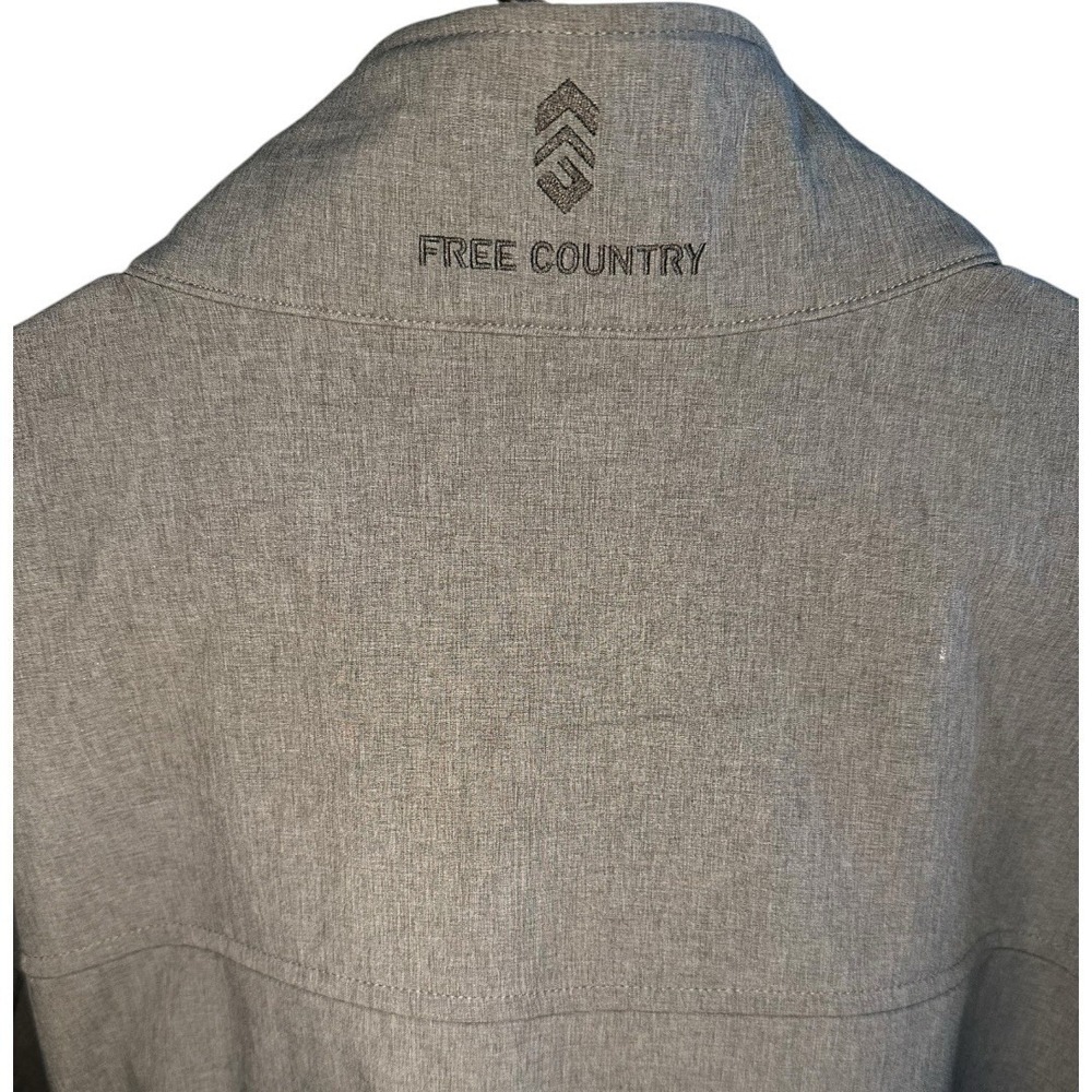 Free Country Gray Super SoftShell Water, Wind, Resistant Jacket Mens XXL - Picture 5 of 5